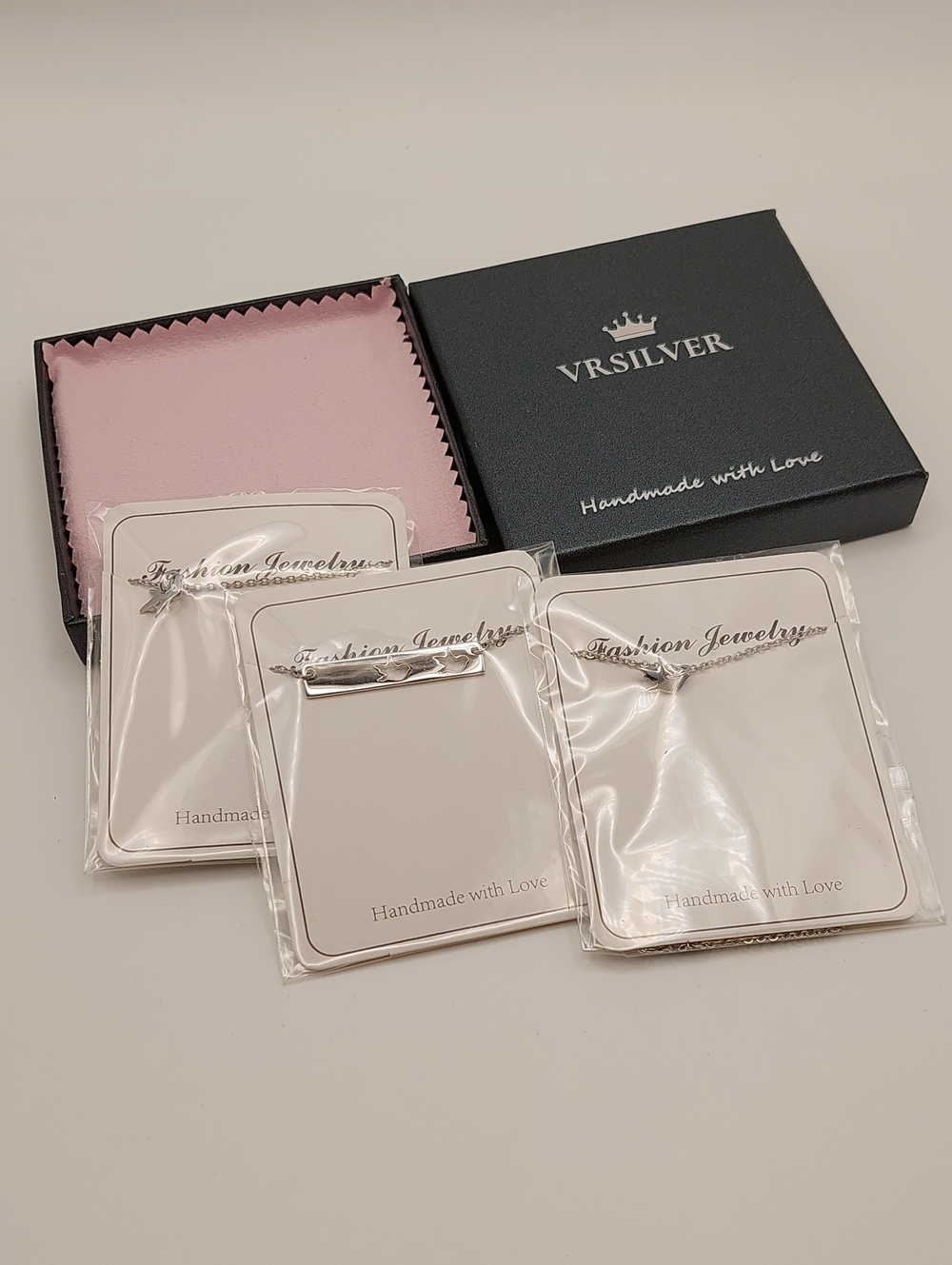 VR Silver NIB 3 Mother/Daughter LOVE Dainty Bird Necklaces